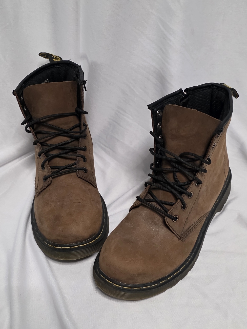 Dr. Martens Brown Lace-Up Leather Work Boots